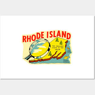 Rhode Island Vintage Style Decal Posters and Art